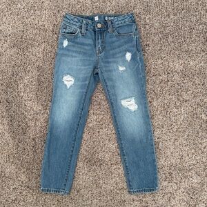 GAP Girl’s Girlfriend Style Distressed Jeans - Size 6